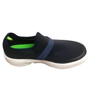 Oofos OOMG EEZEE Low Navy Blue Slip on Sneaker Comfort Shoe Women’s Sz 10